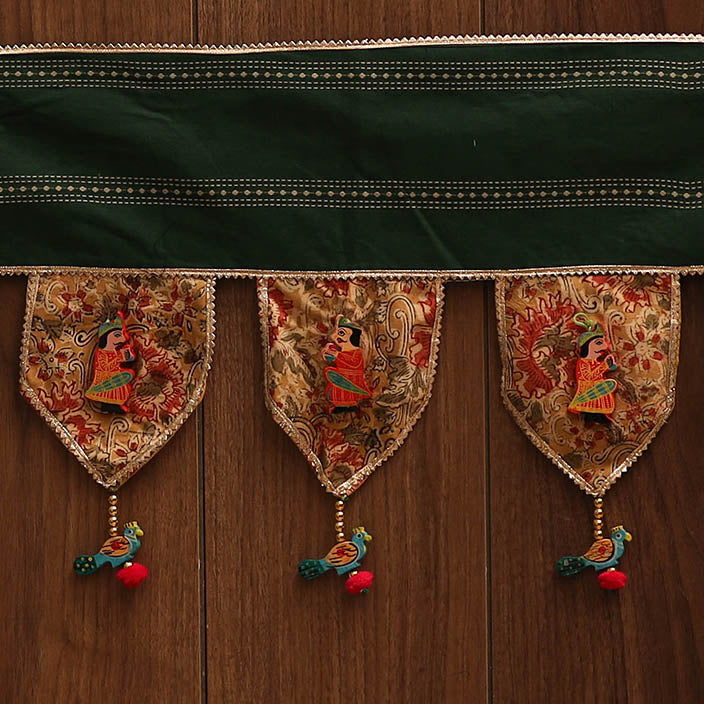 Handmade fabric toran for festive decor 156 - handcrafted