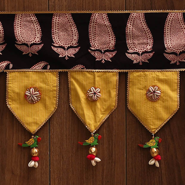 Handmade fabric toran for festive decor 160 - handcrafted