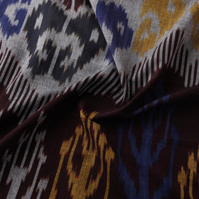 Multicolor - Pochampally Central Asian Ikat Pure Cotton Fabric 05