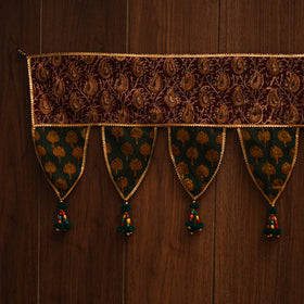 Handmade shell work fabric toran for home decor 10