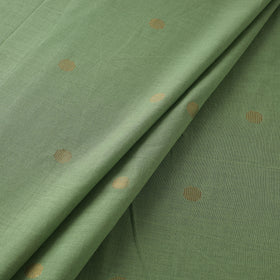 Green - Prewashed Cotton Jacquard Fabric with Zari Border 01