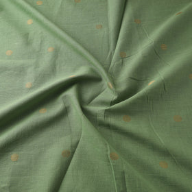 Green - Prewashed Cotton Jacquard Fabric with Zari Border 01