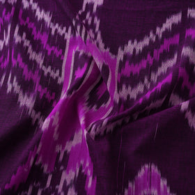 Purple - Pochampally Central Asian Ikat Pure Cotton Fabric 02