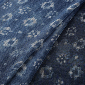 Bagru Indigo Hand Block Print Kota Doria Natural Dyed Cotton Fabric 01