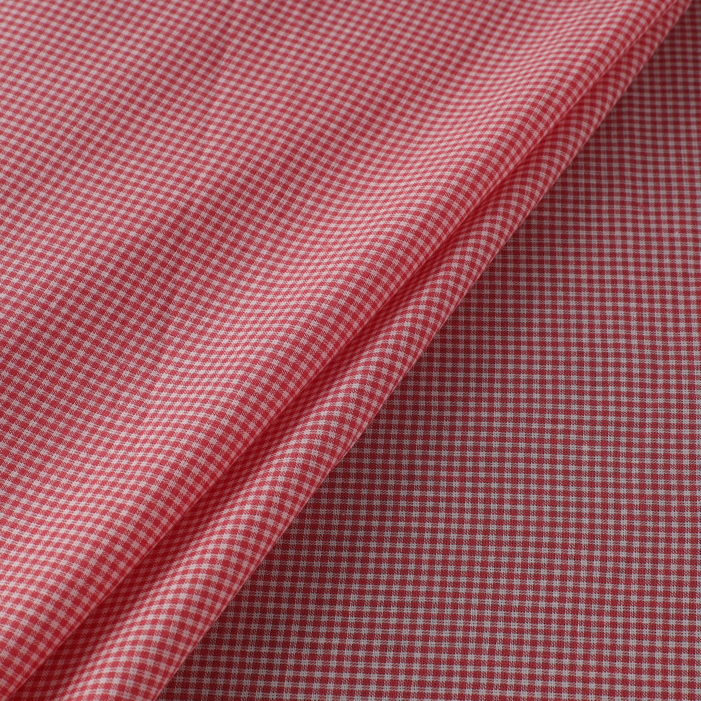 Peach - Prewashed Cotton Jacquard Checks Fabric 05