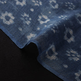 Bagru Indigo Hand Block Print Kota Doria Natural Dyed Cotton Fabric 01