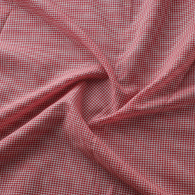 Peach - Prewashed Cotton Jacquard Checks Fabric 05