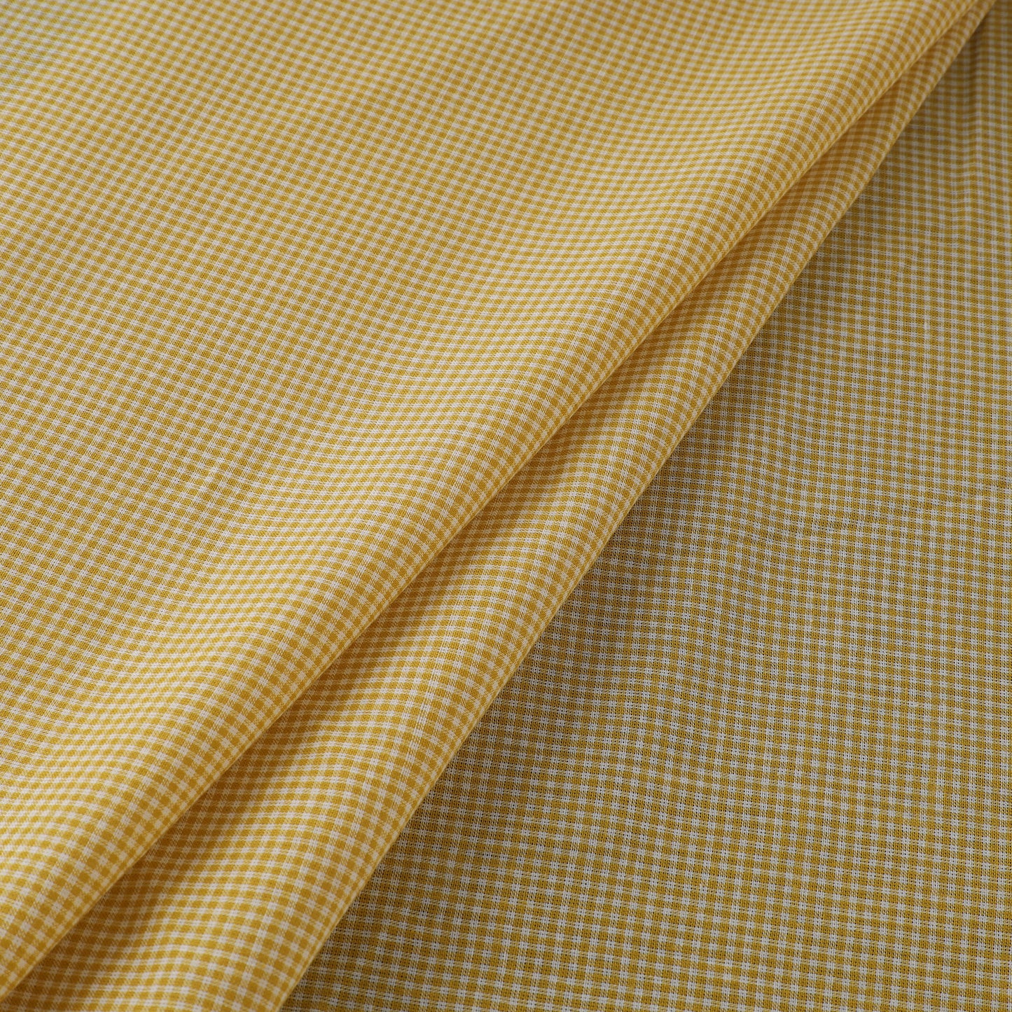 Yellow - Prewashed Cotton Jacquard Checks Fabric 06