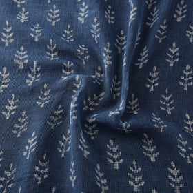 Bagru Indigo Hand Block Print Kota Doria Natural Dyed Cotton Fabric 02