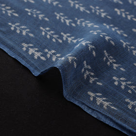 Bagru Indigo Hand Block Print Kota Doria Natural Dyed Cotton Fabric 02