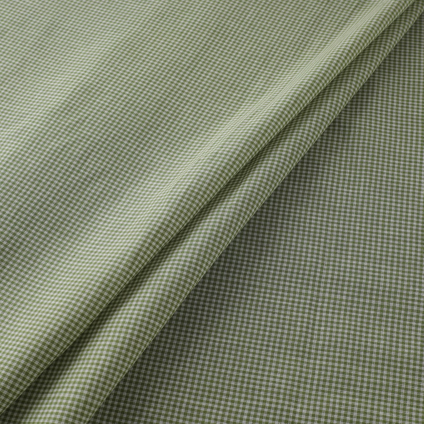 Green - Prewashed Cotton Jacquard Checks Fabric 08