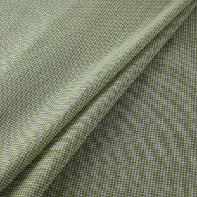Green - Prewashed Cotton Jacquard Checks Fabric 08