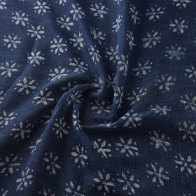 Bagru Indigo Hand Block Print Kota Doria Natural Dyed Cotton Fabric 03
