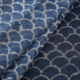 Bagru Indigo Hand Block Print Kota Doria Natural Dyed Cotton Fabric 04