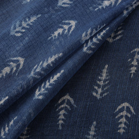 Bagru Indigo Hand Block Print Kota Doria Natural Dyed Cotton Fabric 05