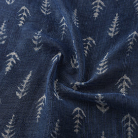 Bagru Indigo Hand Block Print Kota Doria Natural Dyed Cotton Fabric 05
