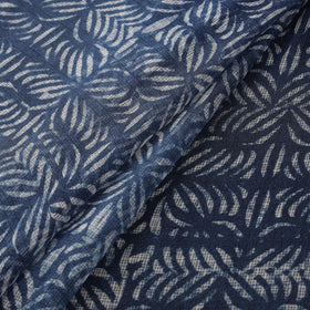Bagru Indigo Hand Block Print Kota Doria Natural Dyed Cotton Fabric 06