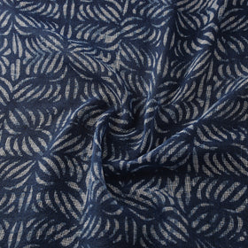 Bagru Indigo Hand Block Print Kota Doria Natural Dyed Cotton Fabric 06