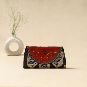 Handcrafted Kutch Ajrakh Flap Leather Clutch / Wallet 18