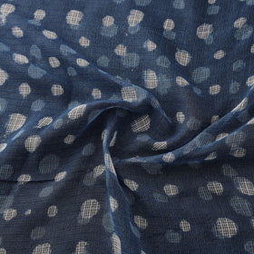 Bagru Indigo Hand Block Print Kota Doria Natural Dyed Cotton Fabric 07