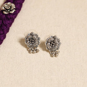 Purple - german silver thread braided necklace set 37