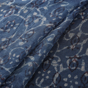 Bagru Indigo Hand Block Print Kota Doria Natural Dyed Cotton Fabric 08