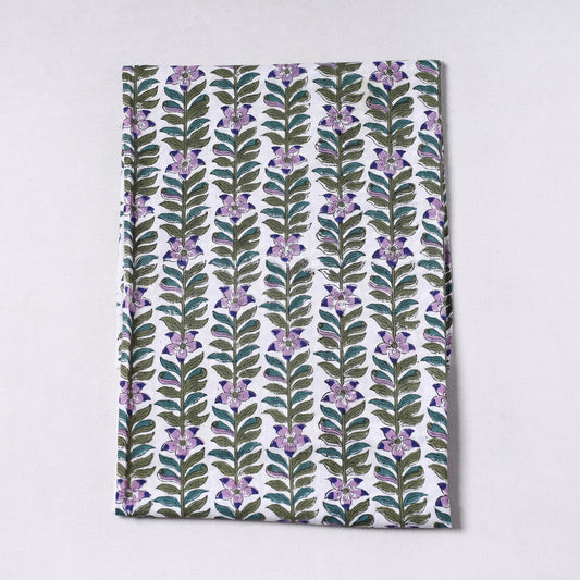 Multicolor - Sanganeri Block Printed Cotton Precut Fabric (0.8 meter) 47