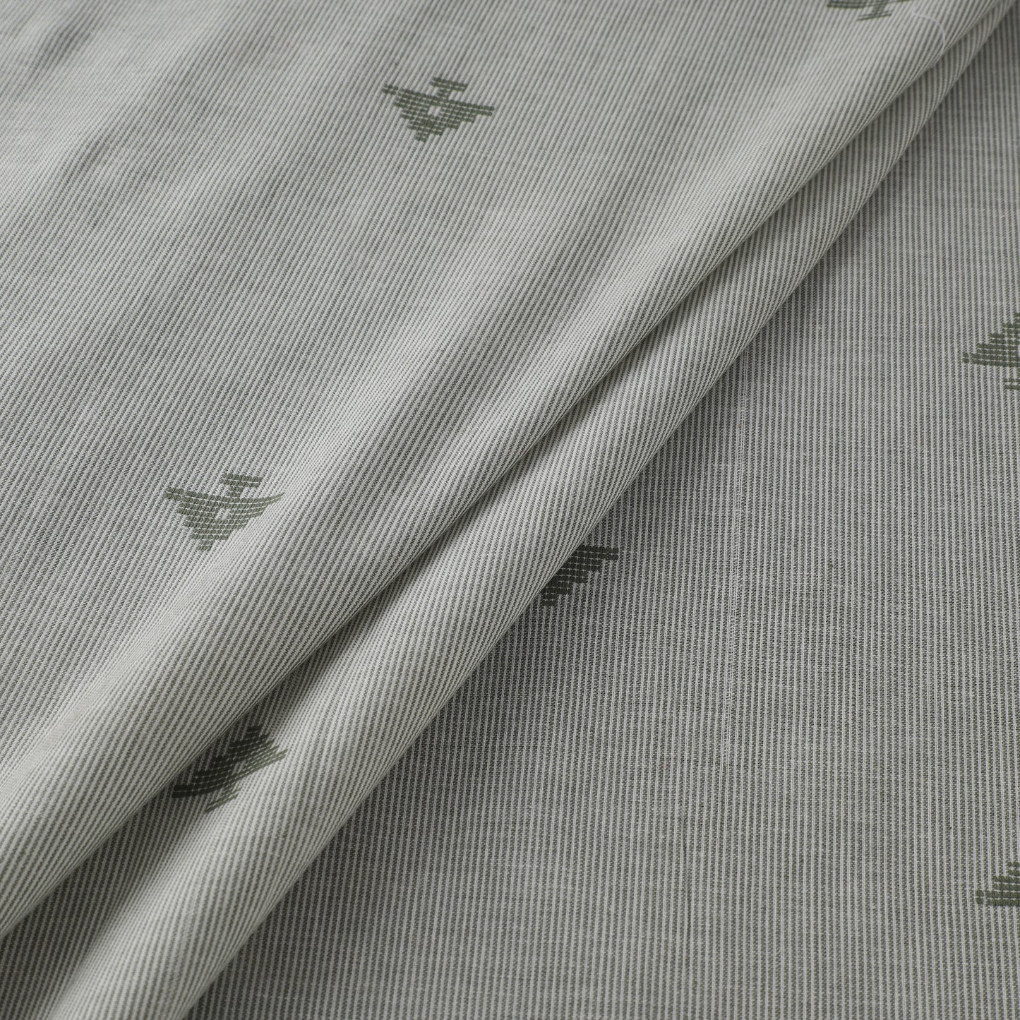 Grey - Prewashed Cotton Jacquard Fabric 16