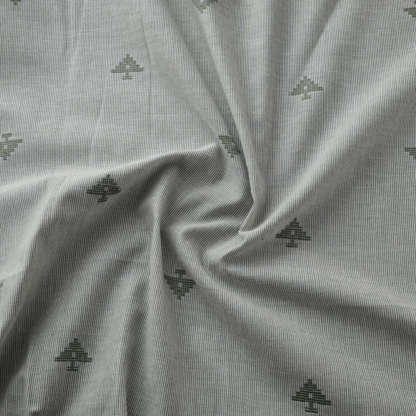 Grey - Prewashed Cotton Jacquard Fabric 16