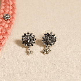 Peach - german silver thread braided necklace set 40