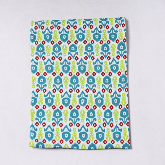 Multicolor - Sanganeri Block Printed Cotton Precut Fabric (0.7 meter) 49