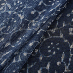 Bagru Indigo Hand Block Print Kota Doria Natural Dyed Cotton Fabric 10