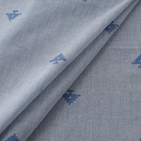 Blue - Prewashed Cotton Jacquard Fabric 18