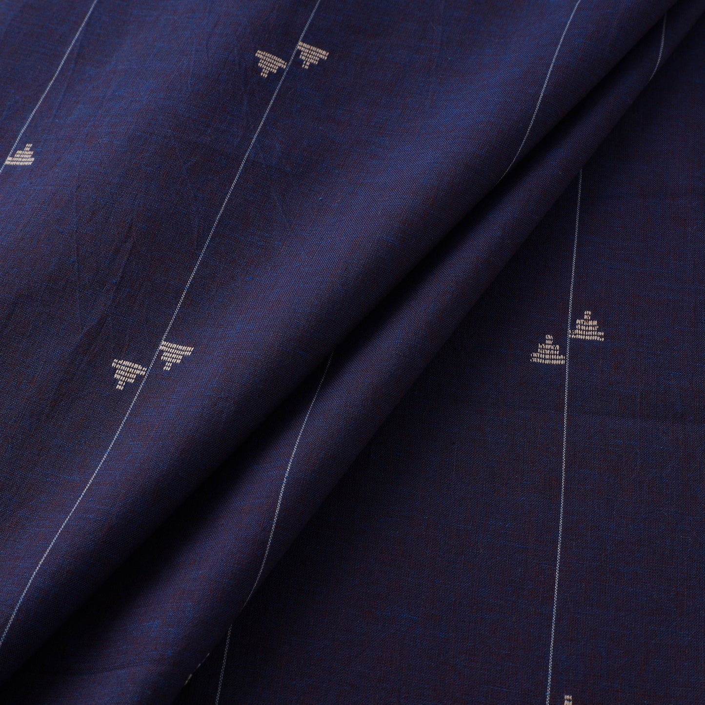 Blue - Prewashed Cotton Jacquard Fabric 19