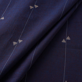 Blue - Prewashed Cotton Jacquard Fabric 19