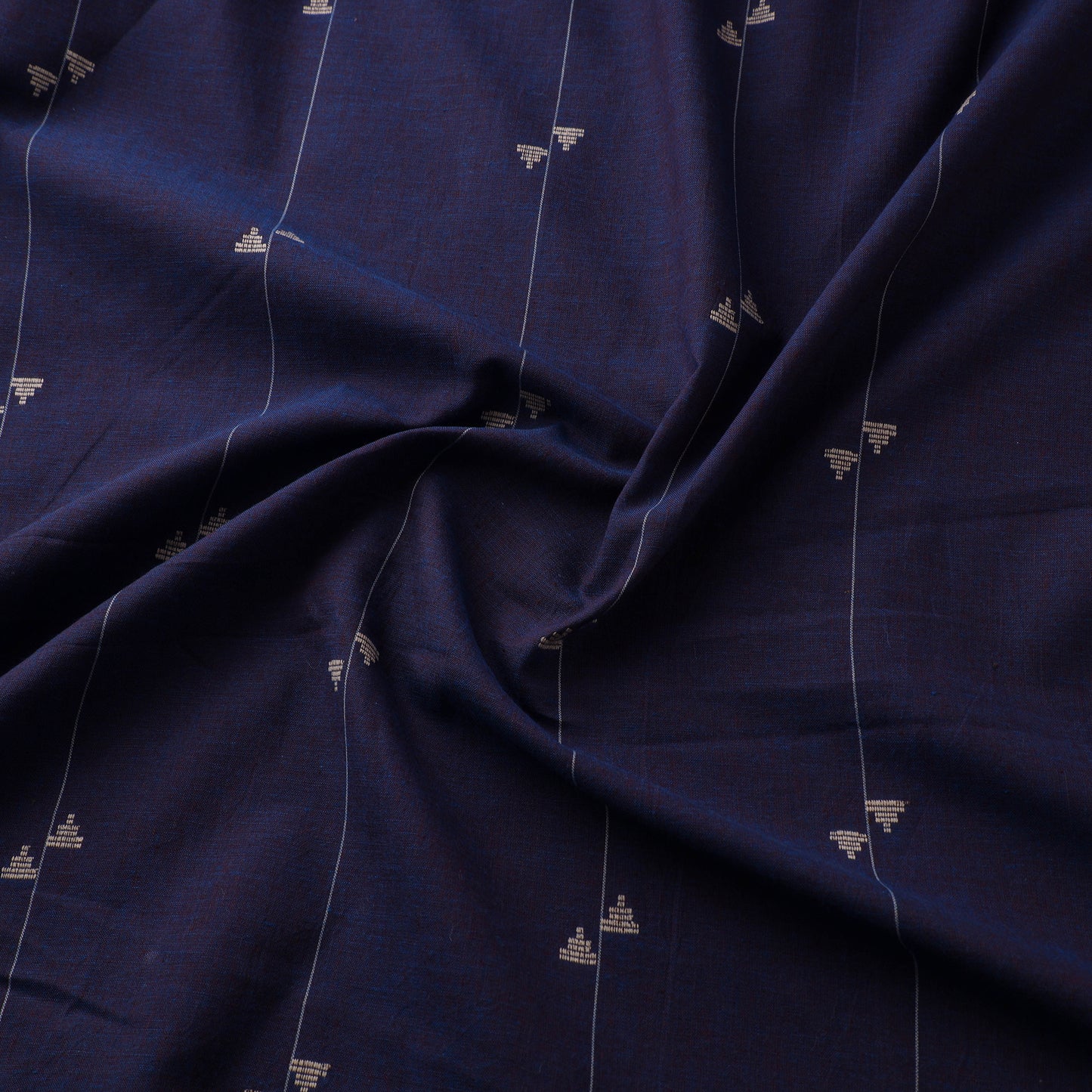 Blue - Prewashed Cotton Jacquard Fabric 19