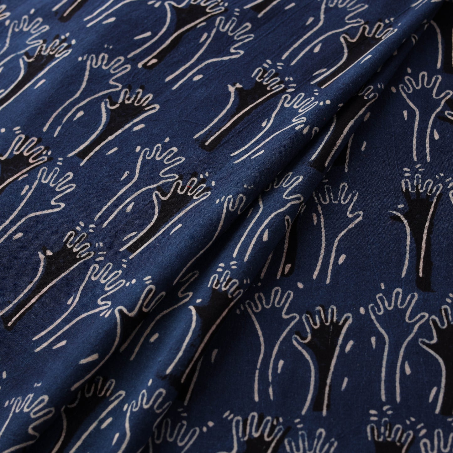 Bindaas Hand Block Art Print Natural Dyed Cotton Fabric 01