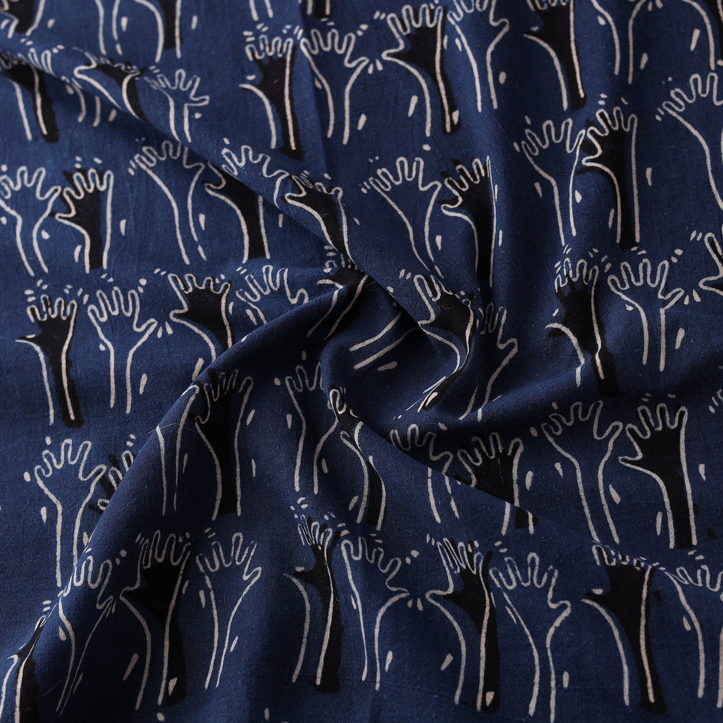 Bindaas Hand Block Art Print Natural Dyed Cotton Fabric 01