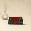 Handcrafted Kutch Ajrakh Flap Leather Clutch / Wallet 23
