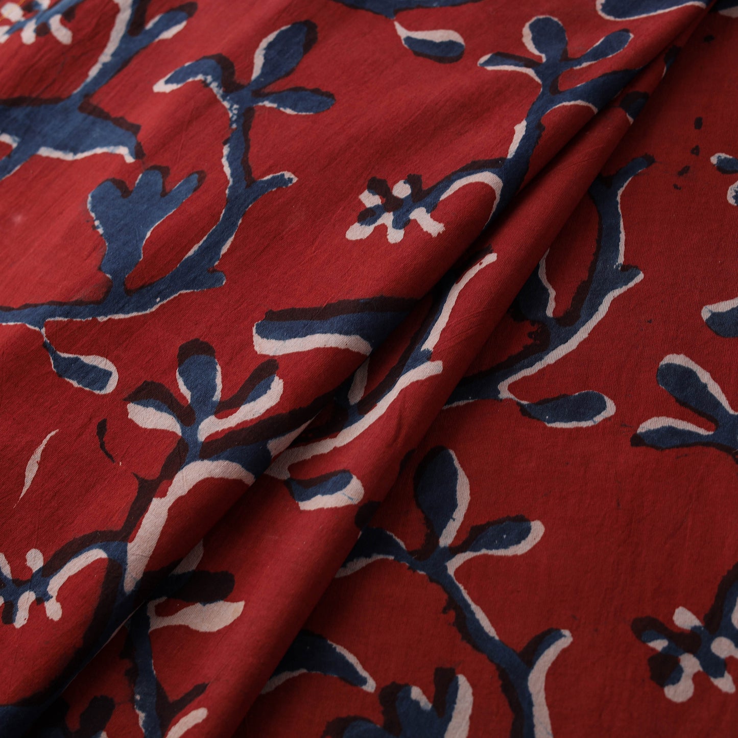 Bindaas Hand Block Art Print Natural Dyed Cotton Fabric 02