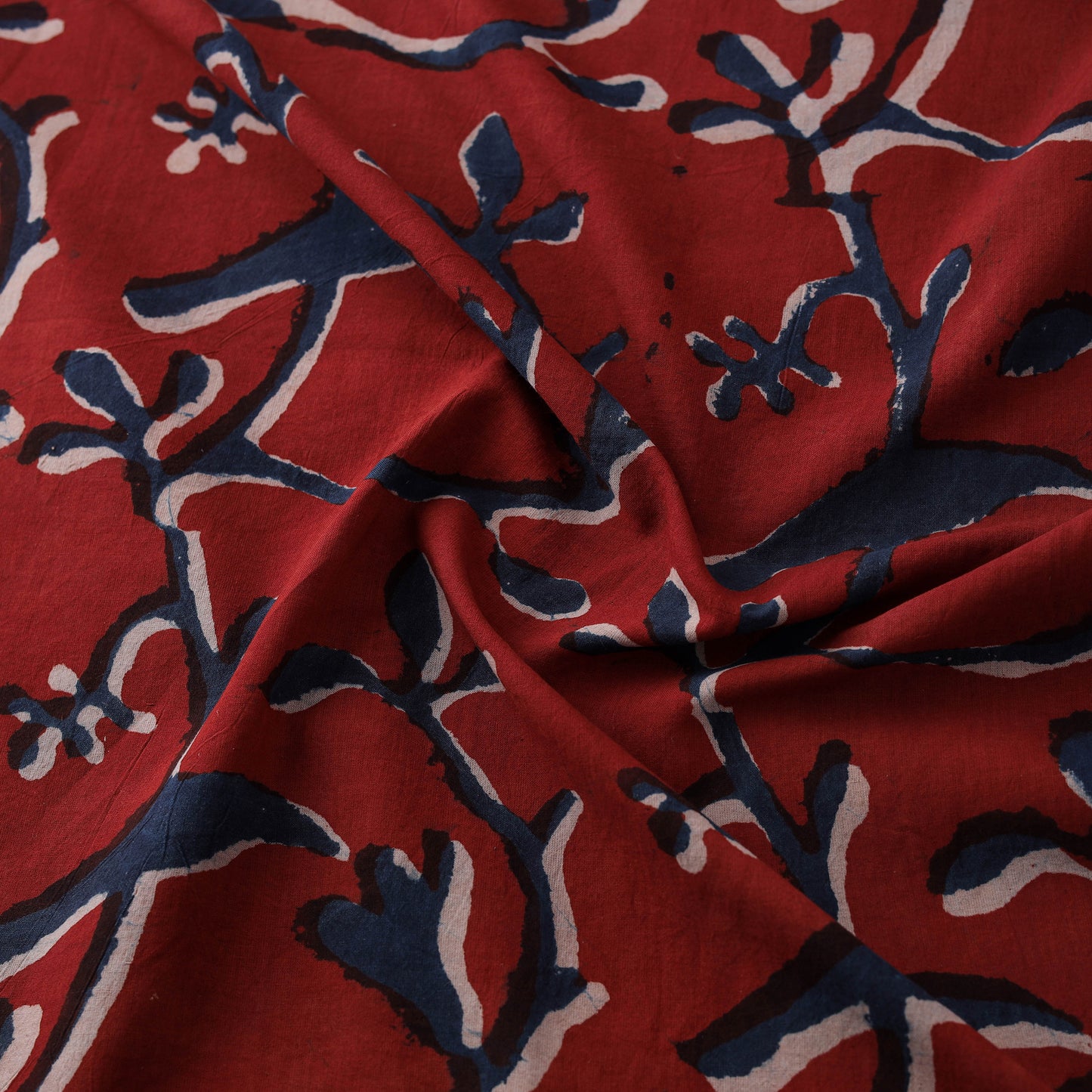 Bindaas Hand Block Art Print Natural Dyed Cotton Fabric 02