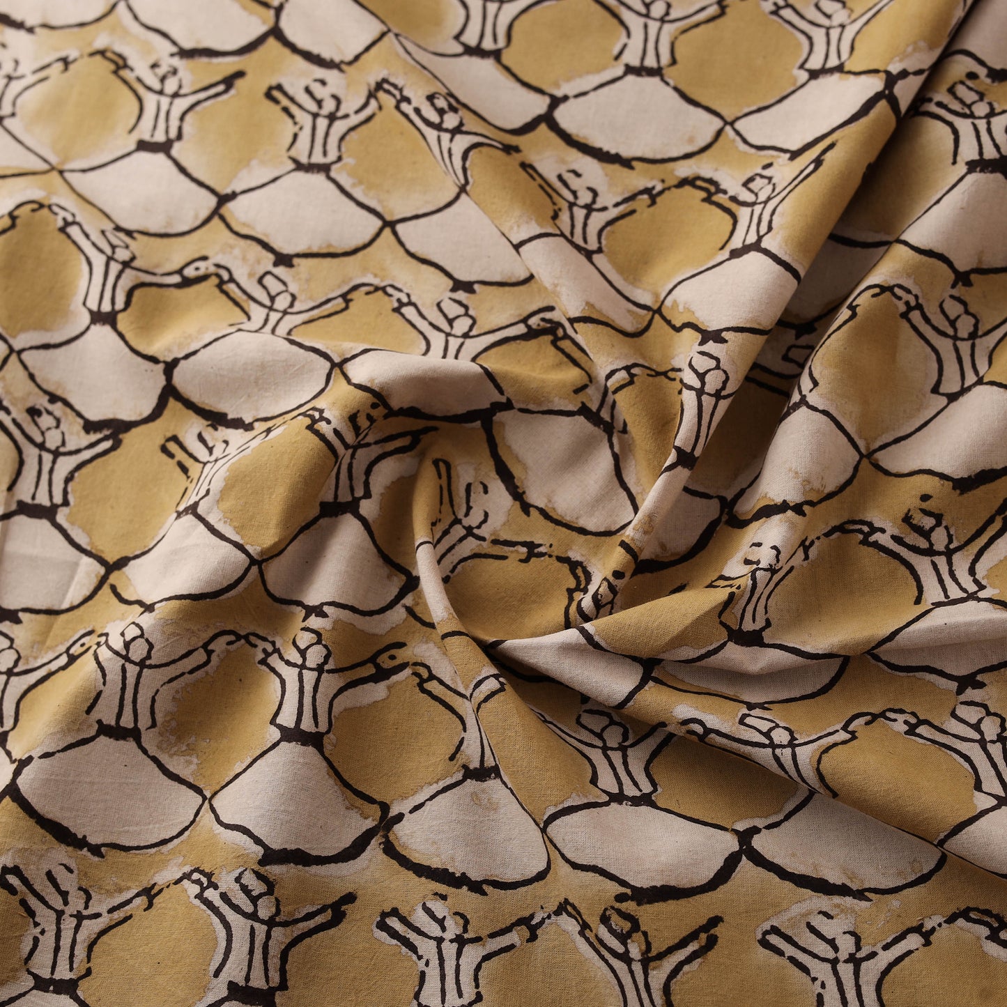Bindaas Hand Block Art Print Natural Dyed Cotton Fabric 03