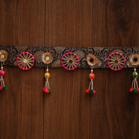 Handmade gota & bead work banarasi fabric toran for home