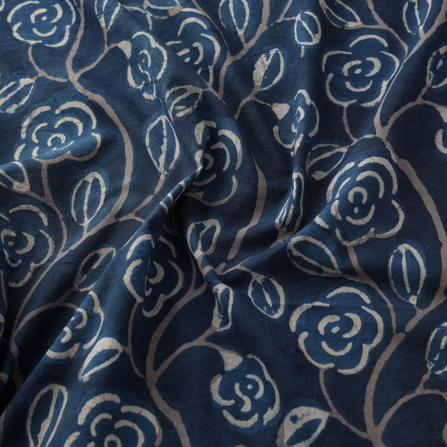 Bindaas Hand Block Art Print Natural Dyed Cotton Fabric 04
