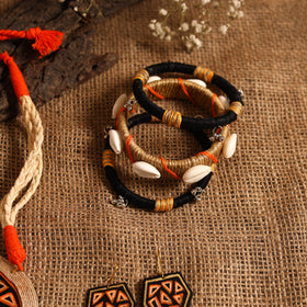 Red - maa durga bishnupur handpainted fabart jute jewellery