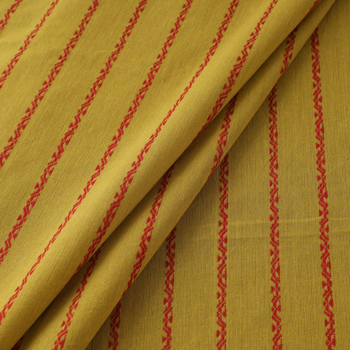 Yellow - Prewashed Cotton Jacquard Fabric 28