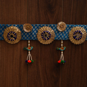 Handmade gota & bead work banarasi fabric toran for home