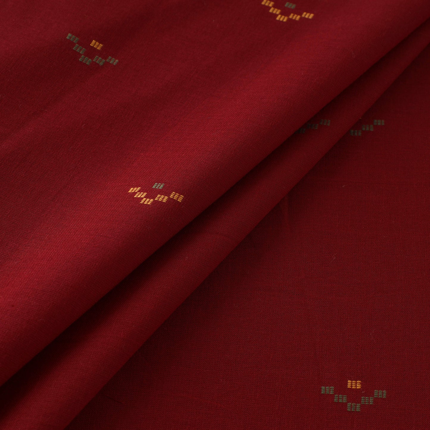 Red - Prewashed Cotton Jacquard Fabric 34