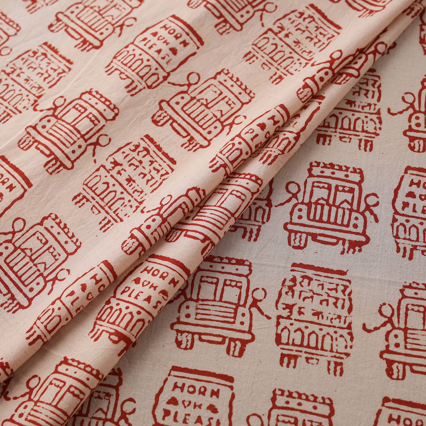 Bindaas Hand Block Art Print Natural Dyed Cotton Fabric 12
