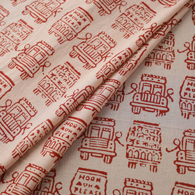 Bindaas Hand Block Art Print Natural Dyed Cotton Fabric 12